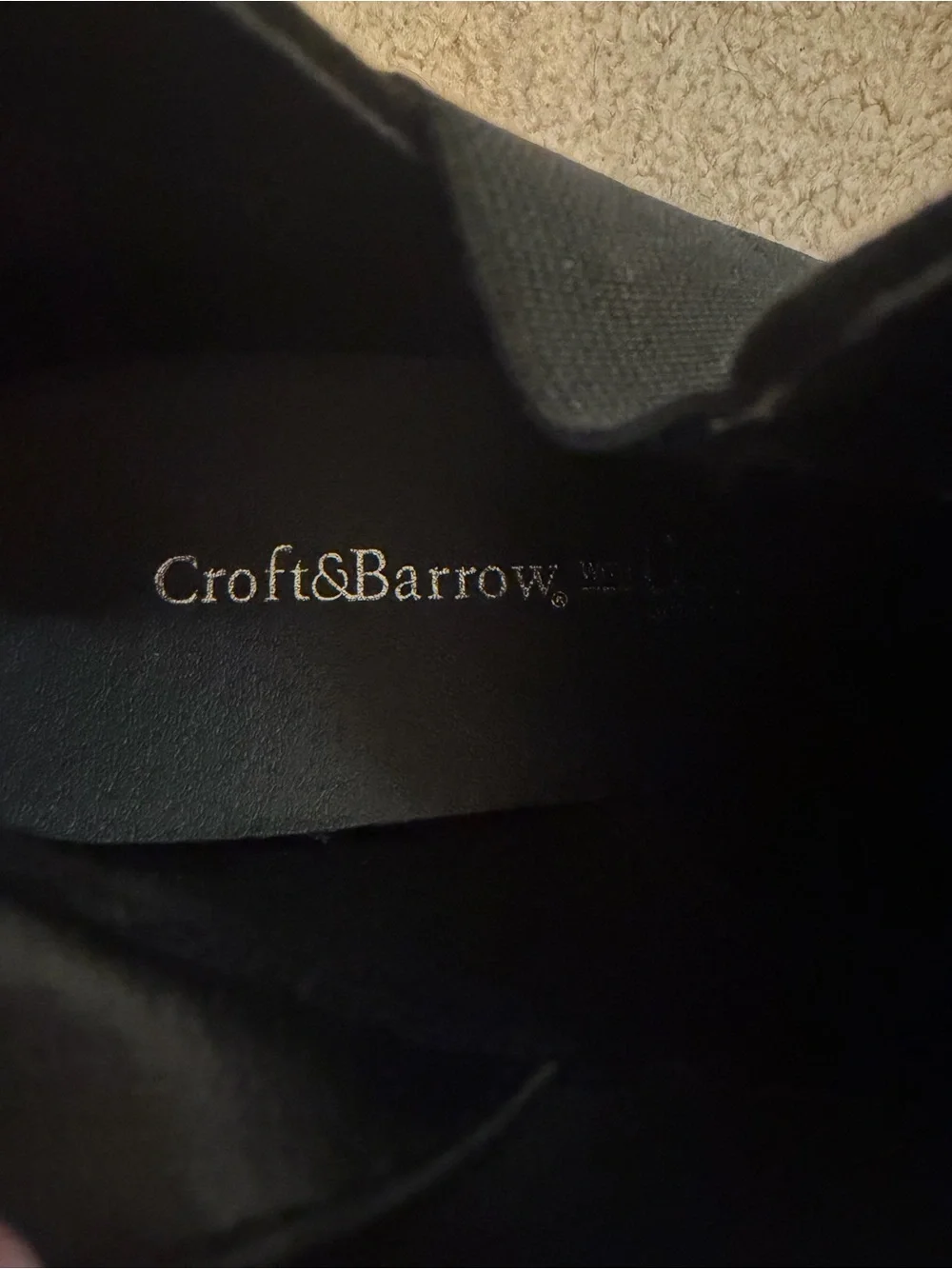 Like New Croft and Barrow Black Suede Chelsea Wedge Ankle Boots - Women size 10